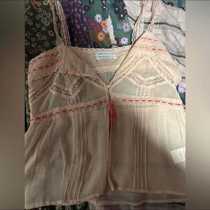 y2k 2000s new without tags urban outfitters buttoned red lace tank top ! size s